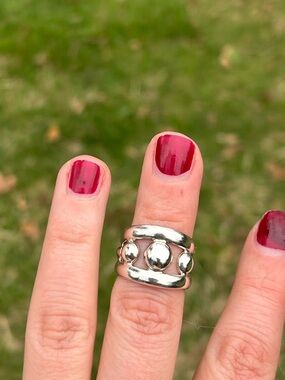 Modernist Sterling Silver Ring - Chunky Dome Band